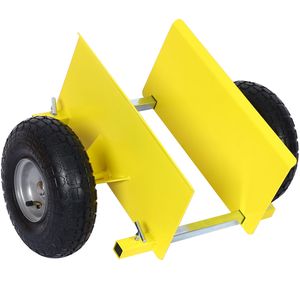 DB 600lb Yellow Panel <b>Dolly</b> with 10in. Pneumatic Wheels - Product Image 1