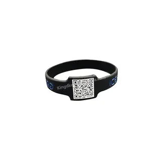 factory fashionable custom festival bracelet music wrist band event rubber wristbands with qr code
