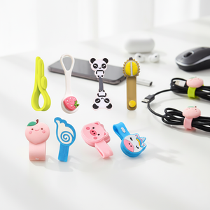 Attaches de câbles magnétiques en silicone réutilisables personnalisées par le fabricant, multicolores, souples, en caoutchouc de silicone, clips organisateurs de câbles - Product Image 2