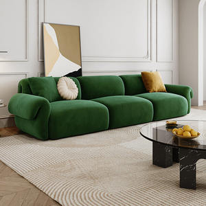 Set di Divani Modulari di Lusso Personalizzabili in Tessuto Bouclé <span class=keywords><strong>Verde</strong></span> <span class=keywords><strong>e</strong></span> Velluto, Stile Nordico Confortevole per Soggiorno - Product Image 5