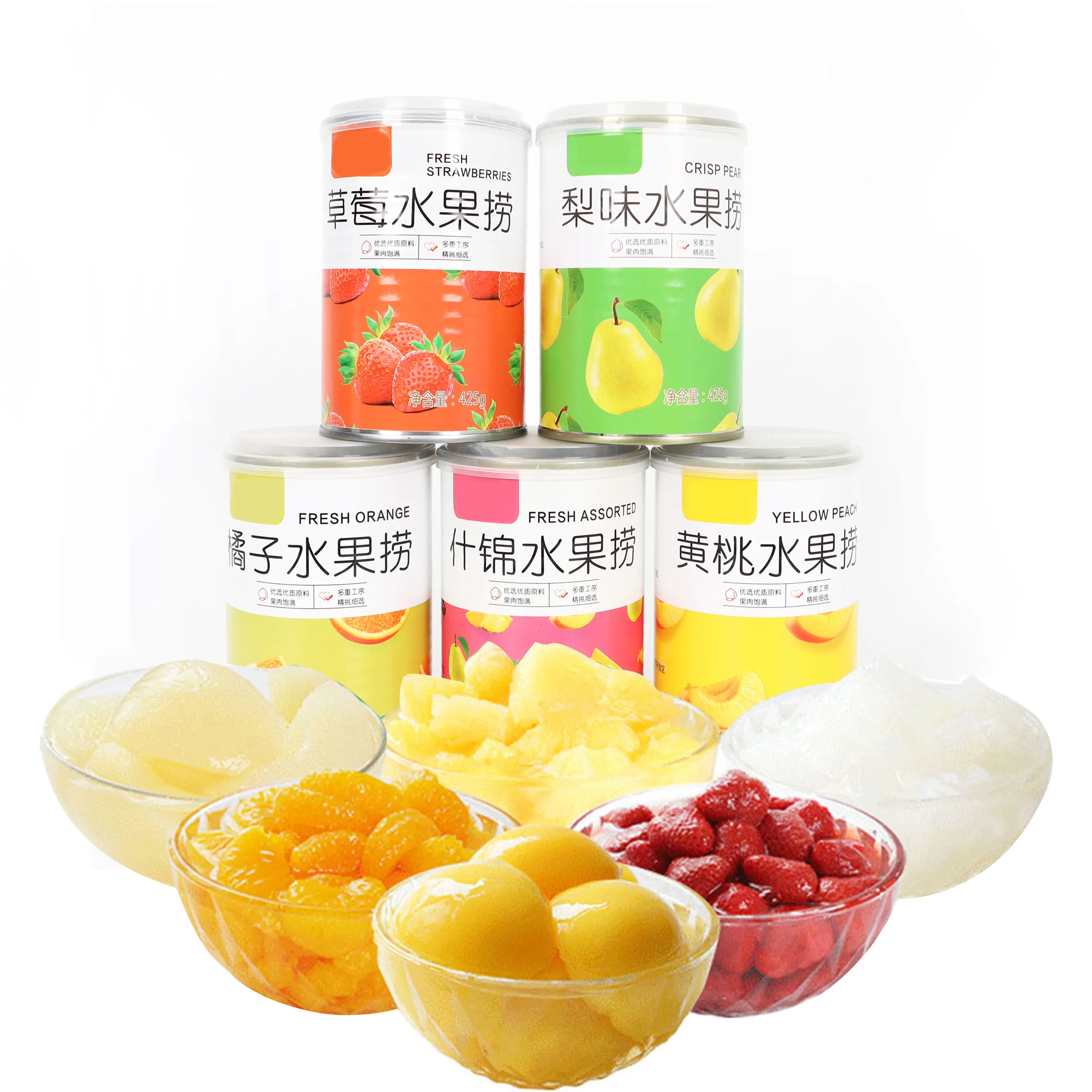 Оптовая продажа, высококачественные китайские консервированные персиковые консервированные с низким содержанием сахара консервированные тропические фрукты в ассортименте фруктовые банки