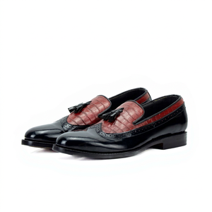 Best Shoes New Design <b>Flat</b> Shoes Men,Custom Printed Logo Leather Shoes Low Moq Leather Loafer Shoes - Product Image 1