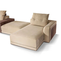 Pelapis kulit asli buatan khusus Modular ruang tamu kupon lembut Set sarung Sofa berbantalan untuk vila Hotel vila