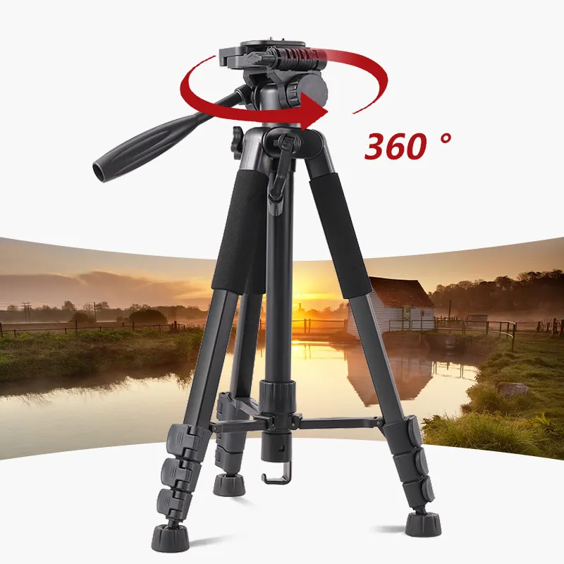 DM65 Black Lightweight Aluminum Alloy projector tripod stand travel Digital Camera Dslr Vlogging Professional Tripod Stand