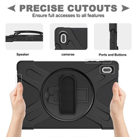 Étui professionnel en silicone robuste, avec ceinture et poignée, pour Samsung Galaxy Tab S7 FE 5G, 12.4 pouces T730