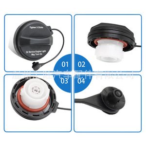 Bouchon de réservoir de carburant pour Cadillac CTS 2005-2011, numéro de pièce 95995094 GT335 20914961, remplacement en plastique noir - Product Image 4