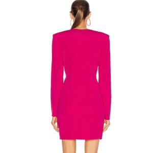 2021 nuovi <span class=keywords><strong>vestiti</strong></span> di arrivo elegant lady manica lunga profondo scollo a V <span class=keywords><strong>sexy</strong></span> alla moda di stile del vestito indossare in ufficio - Product Image 3