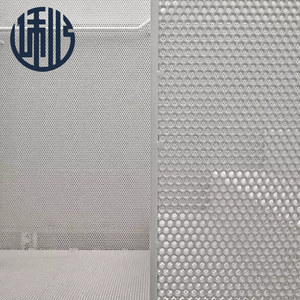 Panel de Malla Metálica Perforada Decorativa Personalizada, Lámina de Aluminio <span class=keywords><strong>para</strong></span> Fachada de Pared Exterior, Certificación CE ISO 9001, Malla con Orificios <span class=keywords><strong>Perforados</strong></span> - Product Image 1