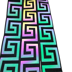 Op maat gemaakte logo bedrukte milieuvriendelijke polyester reflecterende banden van hoge zichtbaarheid, zwart, voor huistextiel en tassen - Product Image 6