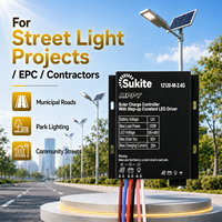 Contrôleur solaire MPPT 12120 12V 120W 20A à suivi rapide et ultra-efficace Sukite avec capteur de lumière intégré