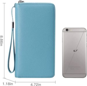 Portefeuille femme Zip autour du portefeuille grande capacité Long sac à main RFID bloquant cuir bonbons étanche PU Opp sac mode Guangdong - Product Image 2