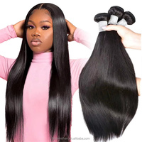 Vente en gros d'extensions de cheveux humains 100% paquets de cheveux brésiliens en vrac droits 18-24 pouces paquets de cheveux Remy à des prix bon marché