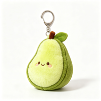 Porte-clés en peluche de fruits personnalisés en gros, pendentifs en peluche de dessins animés pour sacs, porte-clés en peluche de fruits doux rembourrés de coton PP