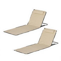 Chaise de jardin en aluminium à dossier haut Jinen, design moderne et léger, tissu Oxford, mobilier d'extérieur, utilisation plage, camping, pêche