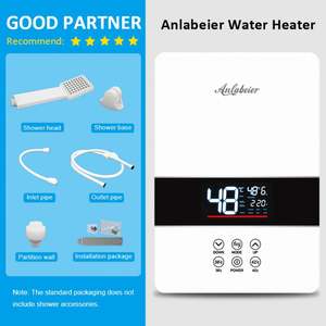 220V 240V Instant <b>Small</b> <b>Electric</b> Water <b>Heater</b> 6000W with Optional Remote Control LED Temperature Display for Household Hotel Use - Product Image 3