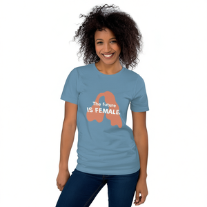 T-shirt The Future Is Female da donna, 100% cotone, casual, girocollo, manica corta, camicia per l'empowerment femminista - Product Image 1