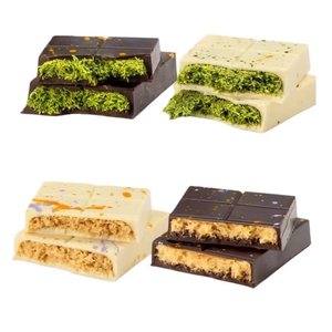 Vente en gros d'usine, chocolat artisanal <span class=keywords><strong>croustillant</strong></span> à la pistache et à la noisette, saveur pistache et noisette, chocolat de Dubaï, barre de chocolat à la pistache et à la noisette, chocolat de Dubaï - Product Image 2
