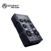 Précision Pro Audio SD-UB44 Lecteur BT intégré Réduction active du bruit 2x2 Podcast audio USB-C et interface audio musicien