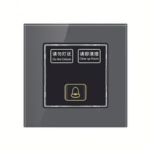 Gray Glass Electronic Door Display Brand 220V Outside The Hotel Door Do Not Disturb Please Clean The Doorbell Switch Immediately