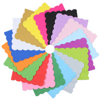 Serviettes de table jetables en papier épais vert avec bord festonné, personnalisables avec logo, pour cocktails et dîners