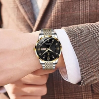 Jam Tangan Pria POEDAGAR 836 Casual Sport Chronograph dengan Tali Stainless Steel, Dial Besar, Jarum Bercahaya, Jam Kuarsa