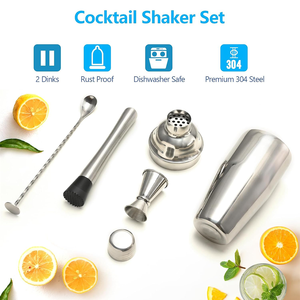Ensemble de shaker à cocktails 2026, bar, mixologie, shaker à martini de 24 oz avec passoire, pilon, doseur, cuillère à mélanger, outils pour margarita - Product Image 3