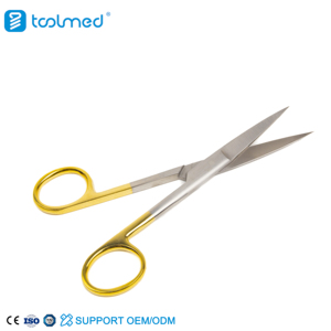 Tijeras de Sutura de Precisión Recubiertas de Titanio de Acero Inoxidable de Primera Calidad, Instrumentos Quirúrgicos Microoculares, Herramienta Médica ISO13485 - Product Image 3