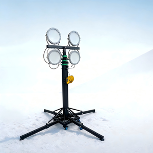 Tour d'<span class=keywords><strong>éclairage</strong></span> LED télescopique à treuil robuste à support manuel : Solution haute luminosité pour les chantiers <span class=keywords><strong>de</strong></span> construction et minières - Product Image 2