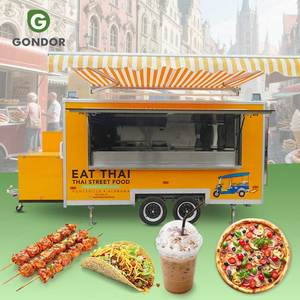 Chariot de restauration mobile pour vêtements et nourriture, avec parrilla et burgers, et remorque fermée 14ft 16ft 18ft 20ft - Product Image 1