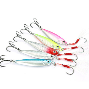 Leurre flottant en alliage <span class=keywords><strong>de</strong></span> <span class=keywords><strong>zinc</strong></span> avec triple hameçon renforcé pour lancer longue distance depuis le rivage, appât artificiel dur pour la pêche au Spanish Bonito - Product Image 1