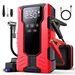 Arrancador de Coches con Inflador de Neumáticos, Potenciador de Batería, Compresor de Aire Portátil de 12V Recargable, Bomba de Aire de 150PSI con Apagado Automático - Product Image 1