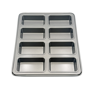 8 Cup Mini Loaf Muffin Pan Carbon Steel with Non-Stick Coating <b>Good</b> Release Performance <b>Baking</b> Dishes & Pans - Product Image 5