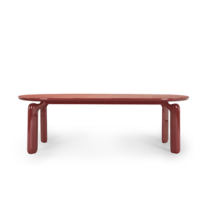 Nouveauté : Meubles de salle à manger nordiques, tables à manger <span class=keywords><strong>en</strong></span> <span class=keywords><strong>bois</strong></span>, design de <span class=keywords><strong>table</strong></span> à manger avec peinture rouge - Product Image 6