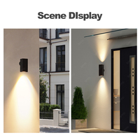 Appliques murales LED carrées vers le haut et vers le bas, étanches IP65, 12W, pour extérieur, porche, garage, jardin, balcon, entrée