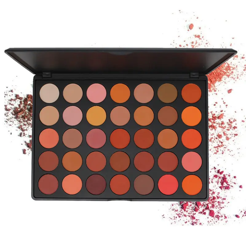 Imperméable à l'eau Maquillage 35 Couleurs mat Étiquette Privée Fard À Paupières Palette