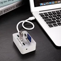 Lector de Tarjetas 2 en 1 con Hub USB 3.0 para Micro SD/TF/SDMMC, 7 Puertos, para PC/Ratón/Teléfono/Tableta, Carga y Conexión