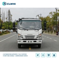 Camion de collecte des déchets Isuzu KV800 4x2 pour la ville, camion compacteur de déchets avec élévateur vert, camion de collecte des déchets en promotion
