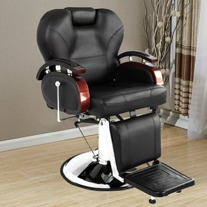 Sillón de Barbería para Hombre, Plegable y con Altura Ajustable, Diseñado para Uso Retro en Salón de Belleza - Product Image 1