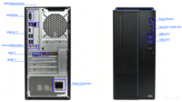 Ensemble PC de bureau rapide personnalisé haut de gamme, processeur 3,0 GHz, 16 Go de RAM DDR4, 256 Go de SSD + 1 To de disque dur, moniteur HD 23,8 pouces pour le bureau et les affaires