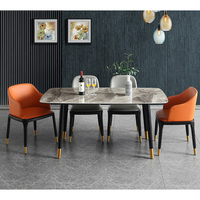 Ensemble de Table à manger de luxe en marbre, style moderne, meubles de maison, pour la salle à manger, 6 pièces