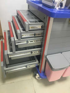 광저우 싼 병원 비상사태 트롤리 장비 소생술 트롤리 소아과 의학 충돌 손수레 가격 - Product Image 4