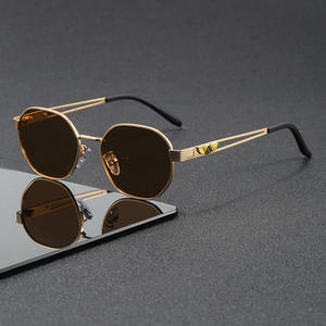 Gafas de Sol Retro de Metal Hengbang, Lentes Polarizadas TAC, Montura Completa, Protección UV para Conducir al Aire Libre - Product Image 1