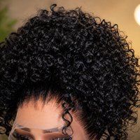 Perruques Lace Front HD en Cheveux Humains, Bouclées Birmanes avec Mèches, Cheveux Humains Bruts, Perruque Lace HD, Perruques Bouclées Super Double Drawn