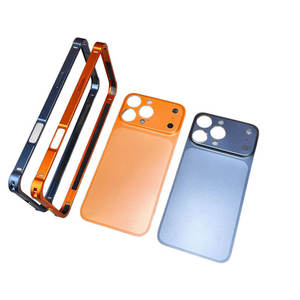 Nueva Funda para <span class=keywords><strong>iPhone</strong></span> 17 16 15 14 Pro Max, Panel Trasero de Metal + Marco de Metal + Protector de Lente, Compatible con Modelos de 13 a 17 Pro Max - Product Image 4