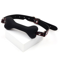 Jouet sexuel pour adultes, bouchon buccal en forme d'os de chien, jouet alternatif SM, bouchon buccal en silicone, boule buccale BDSM, boule à salive
