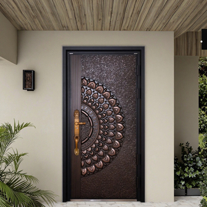 Puertas <span class=keywords><strong>de</strong></span> Entrada Frontales <span class=keywords><strong>de</strong></span> Acero Inoxidable Modernas y <span class=keywords><strong>de</strong></span> Lujo Personalizadas ZS para Villas Residenciales, Impermeables y Seguras para Exteriores - Product Image 4