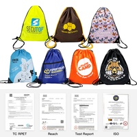 Sac à cordon de serrage en Nylon recyclé, sacs à cordon de Sport en Polyester 420D