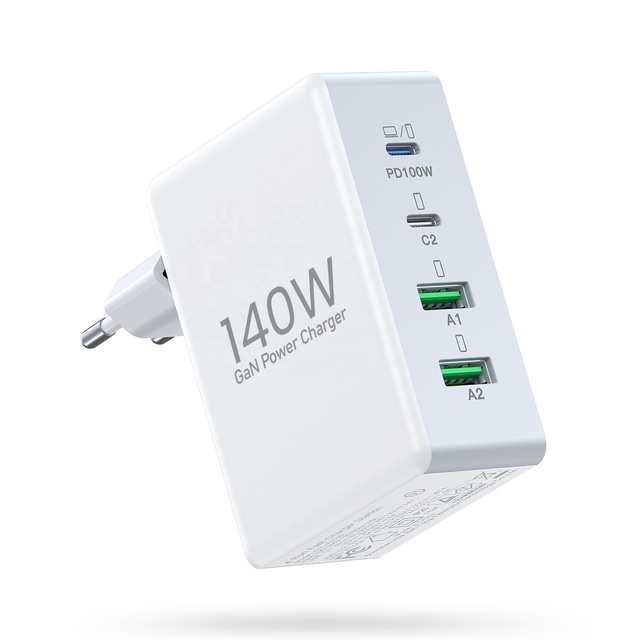 HNT Factory 140W GaN USB PD EU UK Type-C Fast Charger for Laptop Mobile Phone with PPS Fast Charge for 17/16/15/14 Pro Max