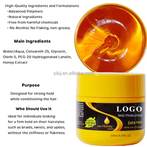 Gel coiffant pour cheveux, cire pour cheveux, brillance et tenue, label privé, vente en gros, tresses soignées, brillance personnalisée, contrôle des pointes, pour femme - Product Image 2