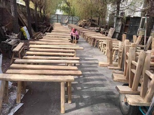 Banco Otomano de Madera Reciclada Natural <span class=keywords><strong>Antigua</strong></span> de Estilo Rústico al por Mayor - Product Image 5